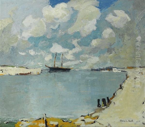 Reflection Boats Oil Painting by Thomas Lorraine Hunt