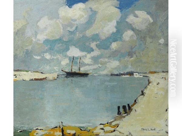 Reflection Boats Oil Painting by Thomas Lorraine Hunt