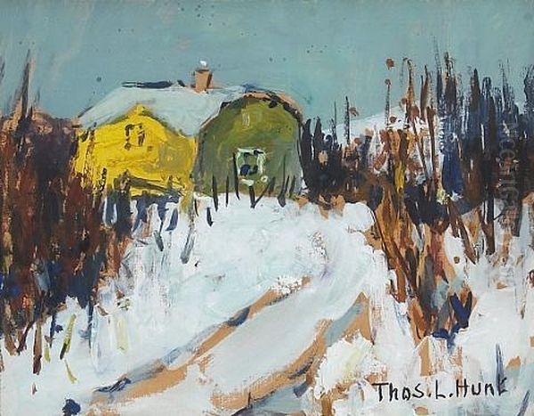 Road To The Yellow House Oil Painting by Thomas Lorraine Hunt