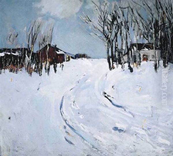 Winter Mantle Oil Painting by Thomas Lorraine Hunt