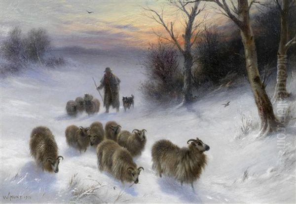 Gathering Strays Oil Painting by Walter Hunt