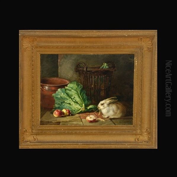 Still Life With Rabbit Oil Painting by Walter Hunt