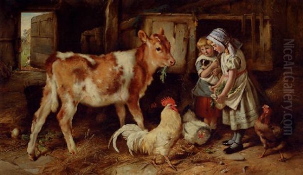 The Orphan Oil Painting by Walter Hunt