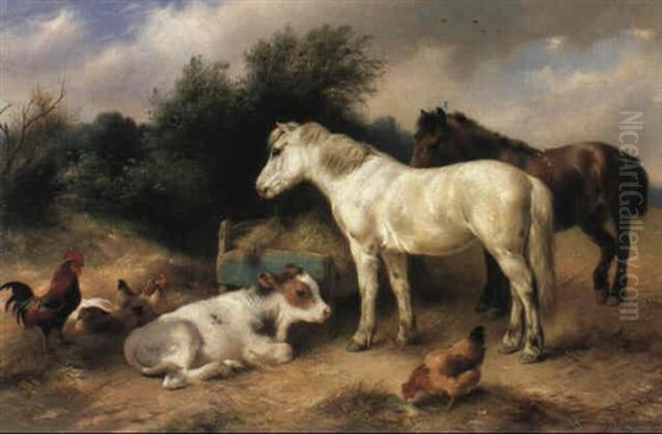 The Feeding Trough Oil Painting by Walter Hunt