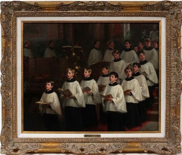 Choir Boys Oil Painting by William Morris Hunt