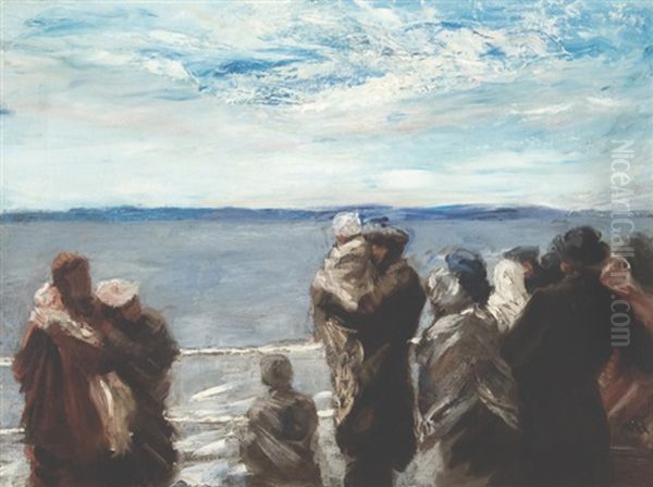 The Promised Land (the Ferry To Appledore) Oil Painting by William Morris Hunt