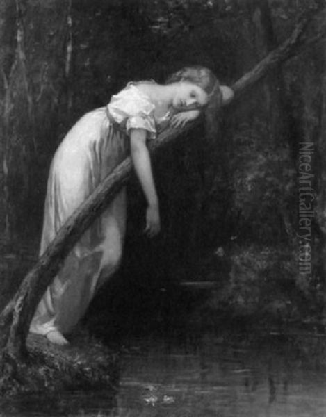 Ophelia Oil Painting by William Morris Hunt