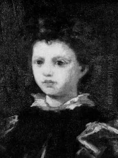 Head Of A Child Oil Painting by William Morris Hunt