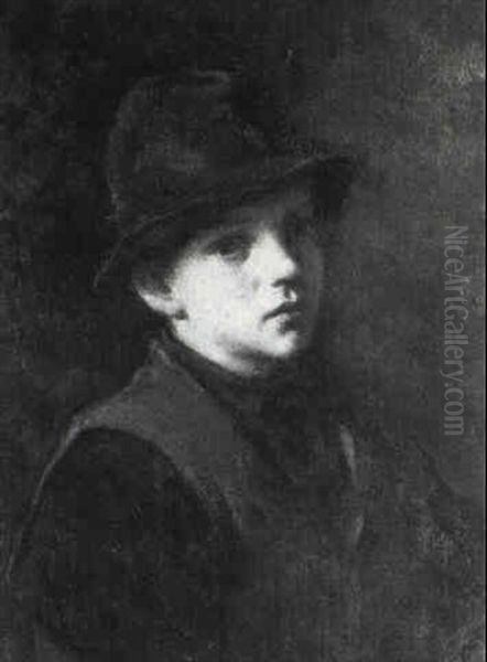 Tom In A Felt Hat Oil Painting by William Morris Hunt