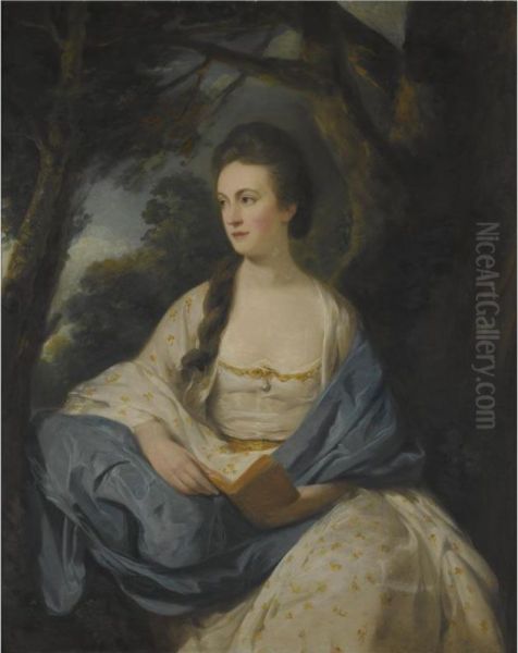 Portrait Of A Lady, Said To Be Susanna, Mrs. Baron Bedingfield Ofditchingham Hall, Norfolk Oil Painting by Hugh Barron