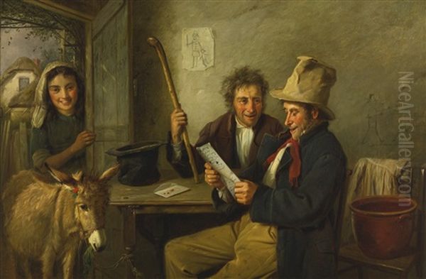 Donkey And Dealer by Charles Hunt