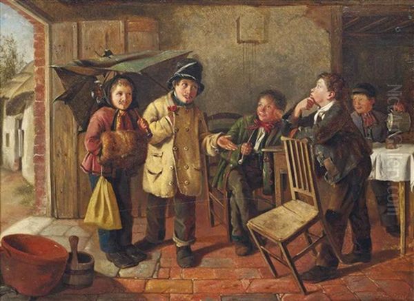 The Impersonators Oil Painting by Charles Hunt