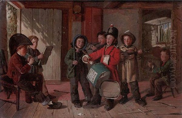 The Village Concert Oil Painting by Charles Hunt