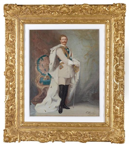 Emperor Wilhelm Ii. Oil Painting by Emil Hunten