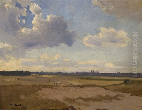 View Of Kaiserwerth Oil Painting by Max Hunten