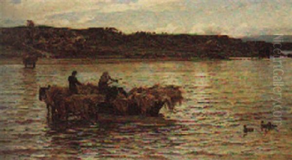 Carting Seaweed On A Scotch Loch Oil Painting by Colin Hunter