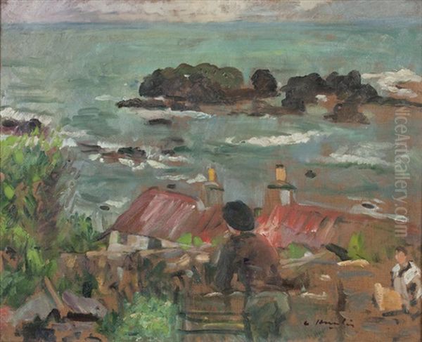 Above Largo Bay Oil Painting by George Leslie Hunter