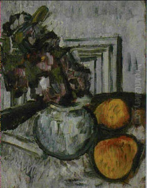 Still Life With Flowers In A Vase Oil Painting by George Leslie Hunter