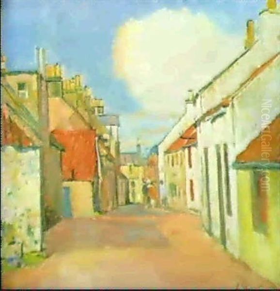 Lower Largo Oil Painting by George Leslie Hunter