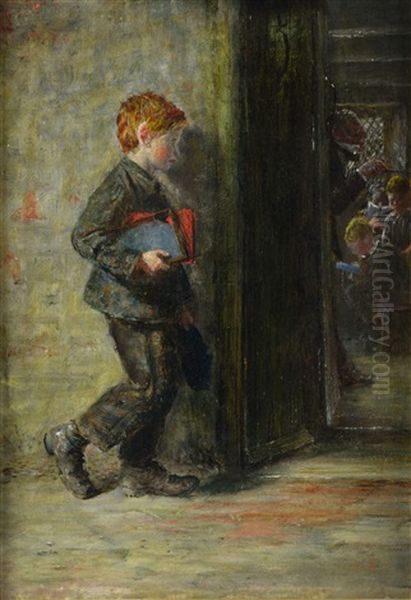 Late For School Oil Painting by George Sherwood Hunter