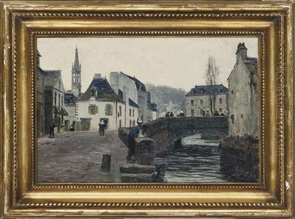 Pont Aven Oil Painting by George Sherwood Hunter