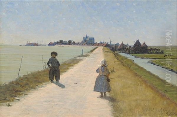 Volendam Oil Painting by George Sherwood Hunter