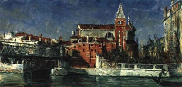 Venedig, San Samuele Oil Painting by George Sherwood Hunter