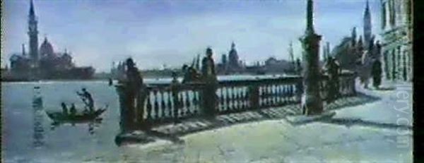 Promenade In Venedig Oil Painting by George Sherwood Hunter