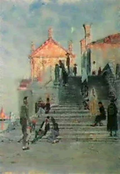 Venedig Oil Painting by George Sherwood Hunter