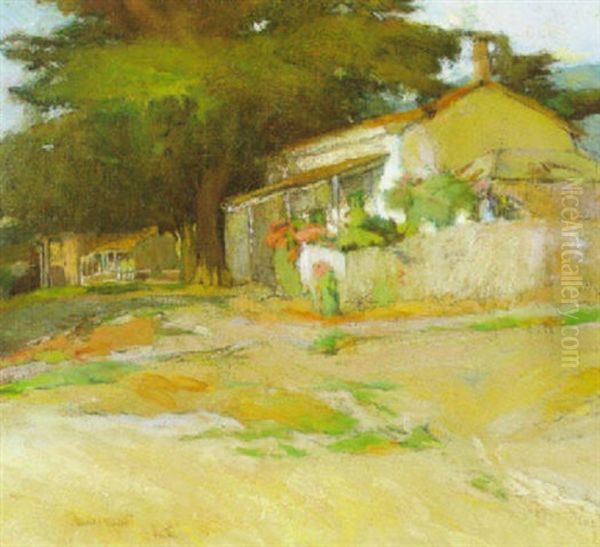 Monterey Adobe Oil Painting by Isabel Hunter