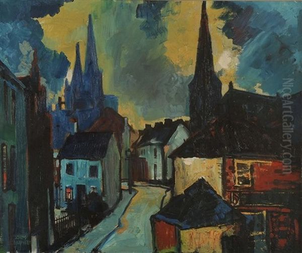 Street In Omagh by John Frederick Hunter