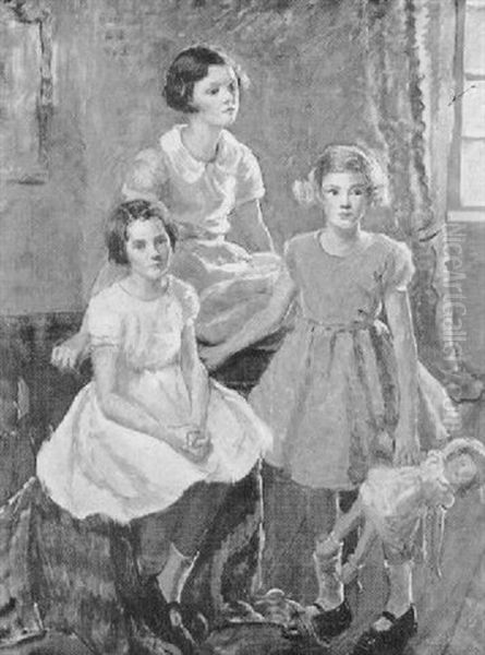 Three Sisters Oil Painting by Mary Ethel Young Hunter