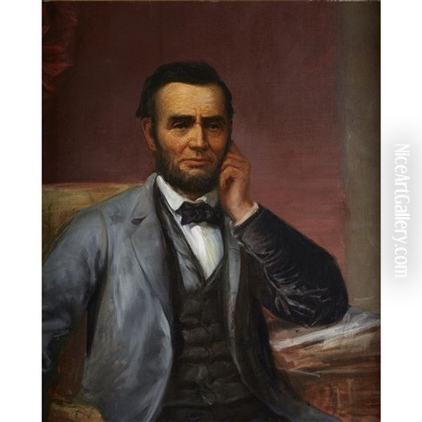 Portrait Study Of Abraham Lincoln by Daniel Huntington