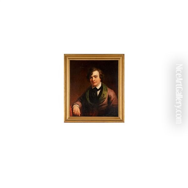 Portrait Of Benjamin F. Hall Oil Painting by Daniel Huntington