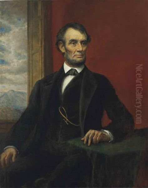 Portrait Of Abraham Lincoln, 1906 Oil Painting by Daniel Huntington