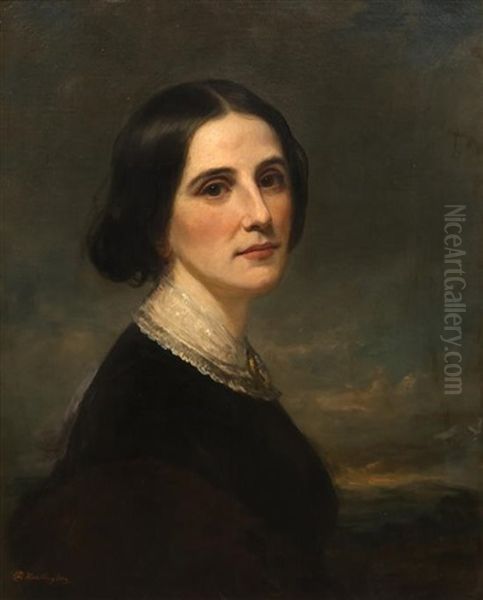 Portrait Of Mrs. Brownley Brown Oil Painting by Daniel Huntington