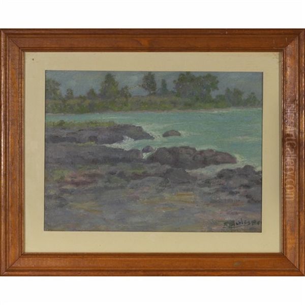 Shore Scene Oil Painting by Edward Timothy Hurley