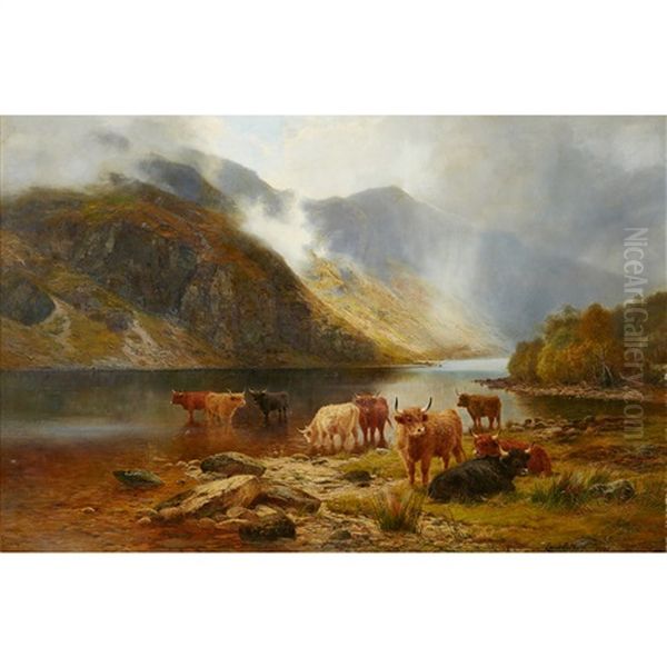 Pass Of Brander, Loch Awe Oil Painting by Louis Bosworth Hurt