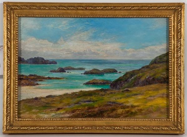 Louis Bosworth Hurt  On The West Coast Of Iona Oil Painting by Louis Bosworth Hurt