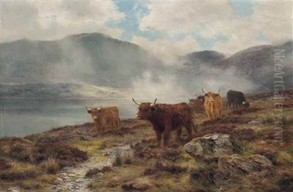 The Mists Of Morning Oil Painting by Louis Bosworth Hurt