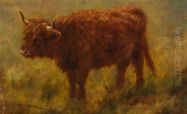 Bull Oil Painting by Louis Bosworth Hurt