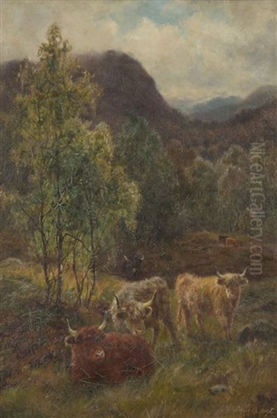 A Valley In The Highland Oil Painting by Louis Bosworth Hurt