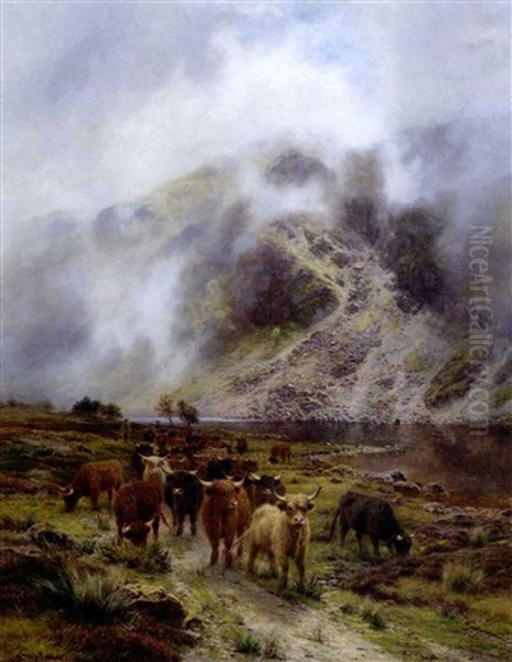 The Moutain Pass Oil Painting by Louis Bosworth Hurt