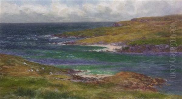 The Sound Of Noss, Shetland Oil Painting by Louis Bosworth Hurt