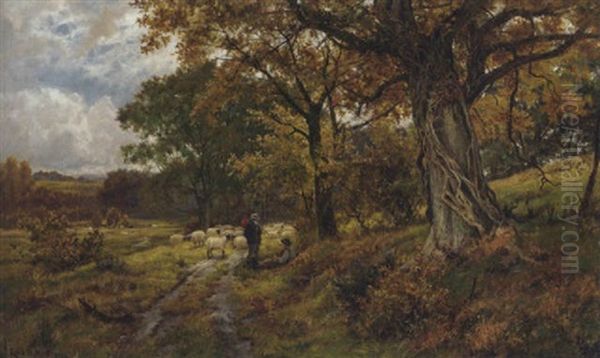 October, A Bye Lane Oil Painting by Louis Bosworth Hurt