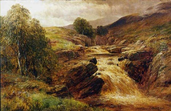 Mountainous Landscape With Stream by Louis Bosworth Hurt