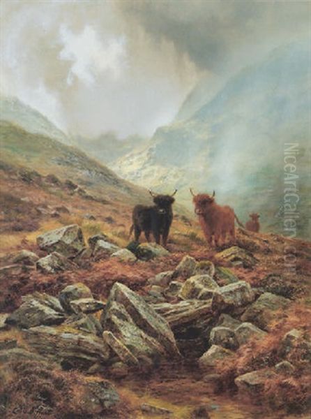 Highland Mists Oil Painting by Louis Bosworth Hurt