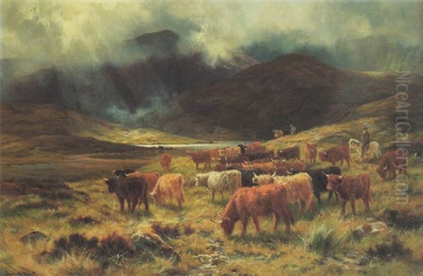 Near Loch Etive Oil Painting by Louis Bosworth Hurt