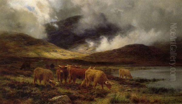 The Clearing Of The Hills, In A Perthshire Glen Oil Painting by Louis Bosworth Hurt