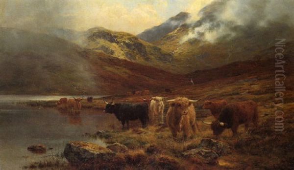 Highland Mists Oil Painting by Louis Bosworth Hurt